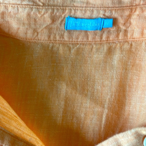 J. McLaughlin - Linen Sleeveless Shirtdress - Orange - Size M - Picture 5 of 6